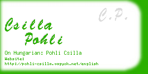 csilla pohli business card